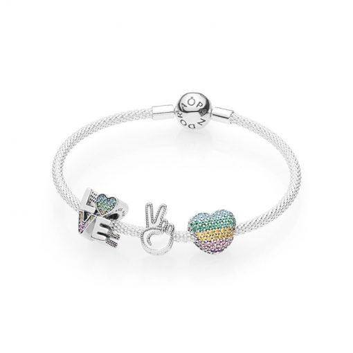 Pandora潘多拉 RAU0462 缤纷的爱手链套装 Love the Rainbow Bracelet Set