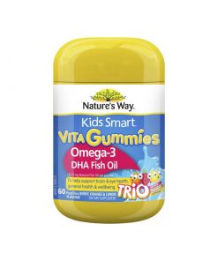 Kids Smart佳思敏 儿童鱼油软糖Omega-3 60粒 补充DHA Vita Gummies Fish Oil