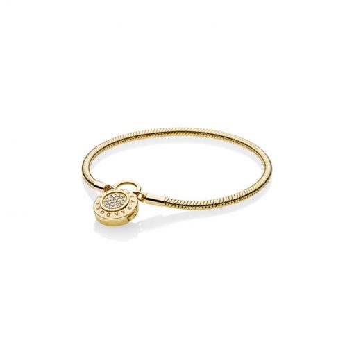 Pandora潘多拉 567757CZ Shine新经典锁扣手链 Shine MOMENTS Smooth Bracelet with PANDORA Signature Padlock Clasp