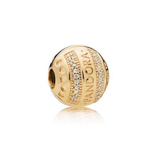 Pandora潘多拉 767433CZ Pandora徽标爱心固定夹 Shine Logo Hearts Clip