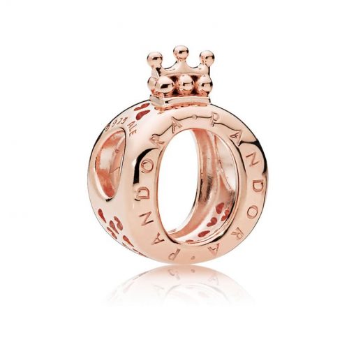 Pandora潘多拉 787401 Rose皇冠字母O串饰 Rose Crown O Charm