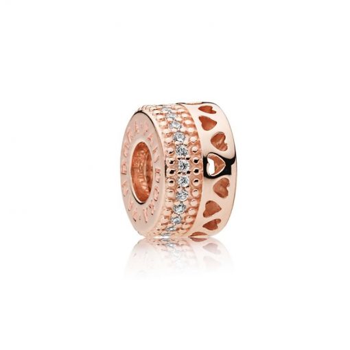 Pandora潘多拉 787415CZ Pandora的心小串饰 Rose Hearts of PANDORA Spacer Charm