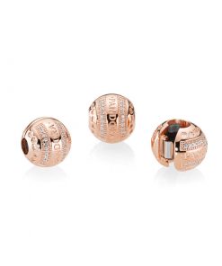 Alternative view of Pandora潘多拉 787433CZ Pandora Rose徽标爱心固定夹 Pandora Rose Logo Hearts Clip