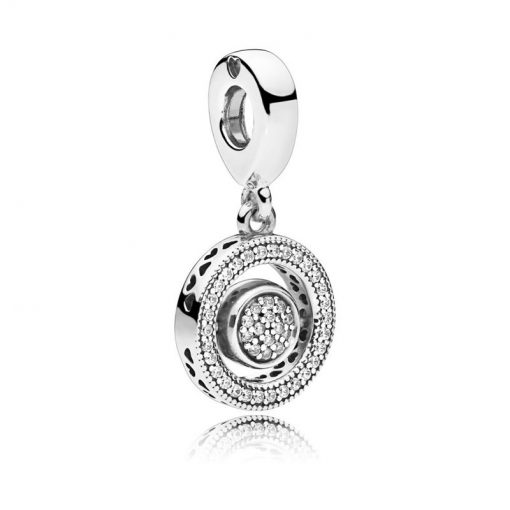 Pandora潘多拉 797430CZ 旋转式Pandora标志串饰 Spinning Hearts of PANDORA Hanging Charm