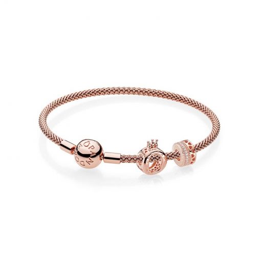 Pandora潘多拉 RAU0487 玫瑰皇冠手镯套装 Rose Crown Bracelet Set