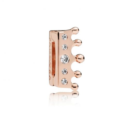 Pandora潘多拉 787599CZ ROSE皇冠固定夹 Rose Reflexions Crown Clip Charm