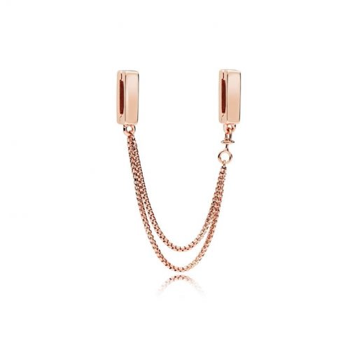 Pandora潘多拉 787601 ROSE流动锁链 Rose Reflexions Safety Chain