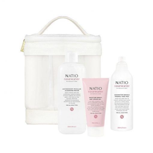 Natio娜迪奥 玫瑰水保湿系列 玫瑰花园套装 洁面+爽肤水+日霜