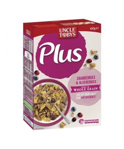 Uncle Tobys Plus 托比叔叔燕麦片 抗氧化 435g 蔓越莓+蓝莓 Antioxidant