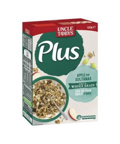 Uncle Tobys Plus 托比叔叔燕麦片 纤维 430g 苹果+小葡萄干 Fibre