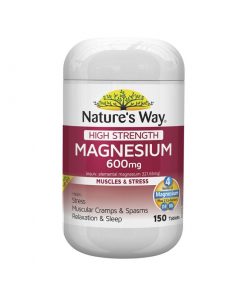 Nature's Way 高含量镁600mg 150粒 缓解轻度肌肉僵硬、抽筋、疼痛 Magnesium