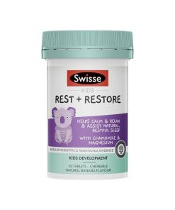 Swisse 儿童情绪放松助眠片 60粒 2-12岁咀嚼片 Kids Rest & Restore