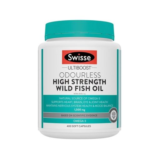 Swisse 野生去味鱼油胶囊 1500mg高含量 400粒 补充Omega和DHA High Strength Wild Fish Oil