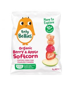 Baby Bellies 婴儿辅食 有机玉米块 莓子苹果味 10个月+ Berry & Apple Softcorn