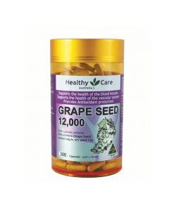Healthy Care 葡萄籽精华胶囊 12000mg 300粒 抗氧化 抗衰老  Grape Seed