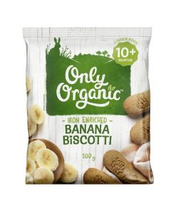 Only Organic 婴儿辅食 10个月+ 香蕉味意大利式脆饼 100克 Banana Biscotti