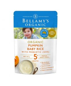 Bellamy贝拉米 有机益生菌南瓜婴儿米粉5个月+ 125克 Organic Pumpkin Baby Rice