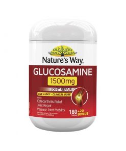 Nature's Way 氨基葡萄糖胺糖维骨力 200粒 缓解关节炎 修复软骨 Glucosamine 1500mg