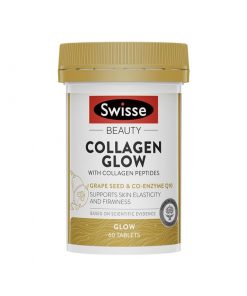Swisse 胶原蛋白肽亮泽片 60粒 紧致皮肤 加强弹性 亮泽肌肤 Collagen Glow With Collagen Peptides