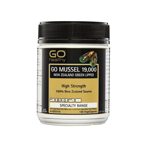 GO Healthy 绿唇贻贝精华 19000mg 180粒 抗衰老 补充营养 Mussel New Zealand Green Lipped