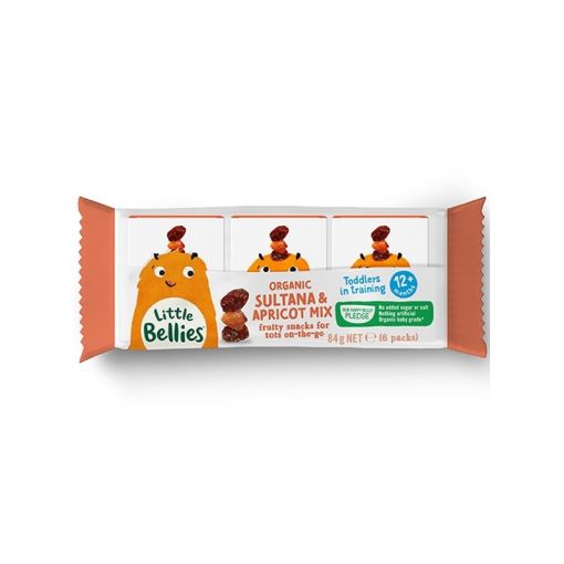 Little Bellies 婴儿辅食 有机杏干+葡萄干 12个月+ 6小盒84克 Organic Sultanas & Apricots Mix