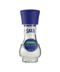 Saxa 加碘海盐颗粒+研磨头 95克 Iodised Sea Salt Grinder