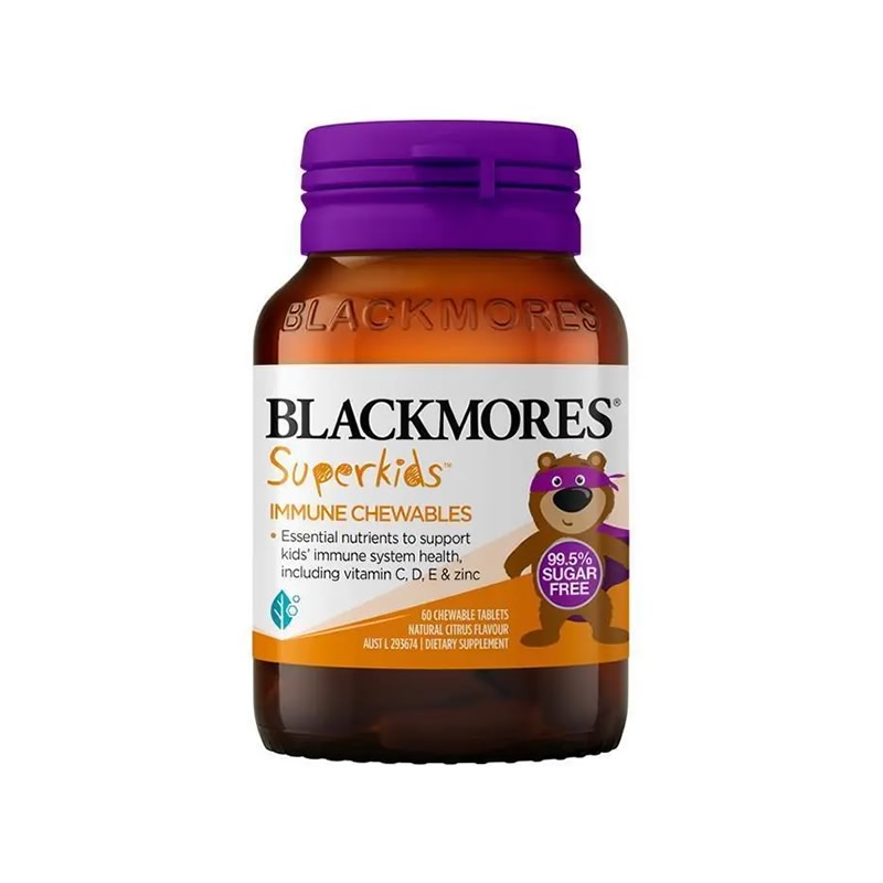 Blackmore澳佳宝 小超人儿童免疫力咀嚼片 柑橘味 60粒 Superkids Immune