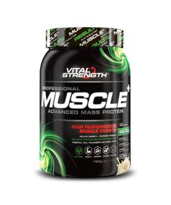 Vital Strength 肌肉高质量配方蛋白粉 香草味 720克 强效增肌 Pro Muscle Advanced Mass Protein Vanilla
