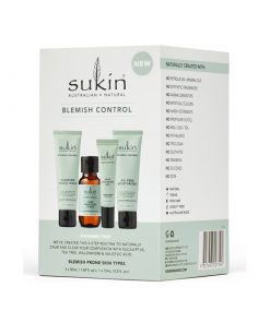 Sukin 遮瑕抗痘护肤四件套 洁面+爽肤水+凝胶+保湿 Blemish Control Kit