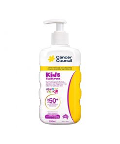 Cancer Council癌症协会 儿童防晒霜 SPF50+ 200毫升 4小时防水 Sunscreen Kids Pump