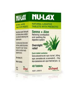 Nu-Lax乐康膏 天然通便乐康片 40粒 含益生元 通宵缓解便秘 Natural Laxative Tablets with Prebiotic