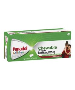 Panadol 儿童止疼退烧片 7岁+ 12粒 扑热息痛 Children Chewable Tablets