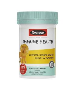 Swisse 儿童免疫健康片 60粒 2-12岁咀嚼片 维C+锌 Kids Immune Health
