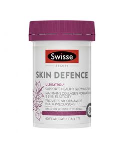Swisse 肌肤防御高光片 60粒 含白藜芦醇、葡萄籽、烟酰胺，支持皮肤健康和再生 Skin Defence